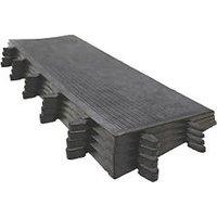COBA Tough Deck Non-Slip Interlocking Decking (Male Ramped Edges) Black 0.48m x 0.18m 4 Pack (366VH)
