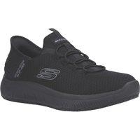 Skechers Summits Colsin Size 8 Black Slip-On Occupational Work Trainers (366VU)