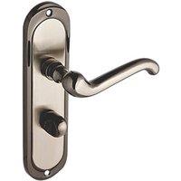 Smith & Locke Sandsend Fire Rated Long WC Door Handles Pair Satin / Black Nickel (367HY)