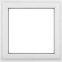 Crystal Top Opening Clear Double-Glazed Casement White uPVC Window 820mm x 820mm (367JP)