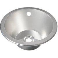 1 Bowl Stainless Steel Round Inset Sink 355mm x 305mm (36817)