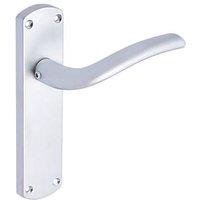 Smith & Locke Corfe Fire Rated Latch Lever Door Handles Pair Satin Chrome (368HY)