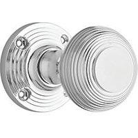 Designer Levers Beehive Door Knob Pair Polished Chrome 60mm (369KK)