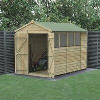 Forest Beckwood 6' x 9' 6" (Nominal) Apex Shiplap Timber Shed with Base & Assembly (369PW)