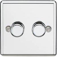 Knightsbridge 2-Gang 2-Way LED Intelligent Dimmer Switch Polished Chrome (369PY)