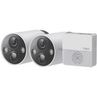 TP-Link Tapo C420S2 White Wireless Smart Hub & 2 2K Outdoor Cameras (369RN)