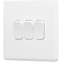 Arlec 10A 3-Gang 2-Way Light Switch White (369RU)