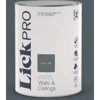 LickPro 5Ltr Grey 08 Vinyl Matt Emulsion Paint (369TM)