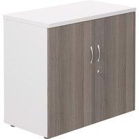 TC Group 1-Shelf Cupboard White/Grey Oak 800mm x 730mm (369TT)