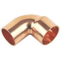 Flomasta Copper End Feed Equal 90 Street Elbows 15mm 10 Pack (37034)