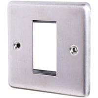 LAP 1-Module Modular Faceplate Brushed Stainless Steel (37057)