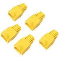 Labgear RJ45 PVC Boots 8mm Yellow 5 Pack (370KM)