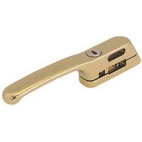 Fab & Fix Craftsman Left or Right-Handed Locking Window Handle Polished Gold (370KR)