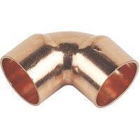 Flomasta Copper End Feed Equal 90 Elbows 22mm 10 Pack (37101)