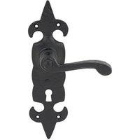 Carlisle Brass Fleur de Lys LoB Lock Door Handles Pair Black (3713H)