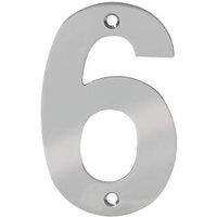 Eclipse Door Numeral 6 Polished Stainless Steel 100mm (371FT)