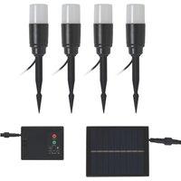Zink Daw Outdoor LED Solar-Powered Path Lights Black 200lm (371VJ)