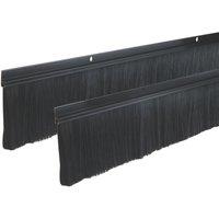Stormguard Industrial Door Brush Seals Black 1.25m 2 Pack (371VV)