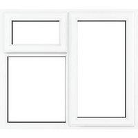 Crystal Right-Hand & Top Opening Clear Triple-Glazed Casement White uPVC Window 1190mm x 1190mm (372JN)