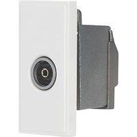 Contactum Media Modular Female Coaxial TV Socket White (372RR)