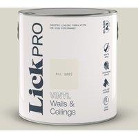 LickPro 2.5Ltr Grey RAL 9002 Vinyl Matt Emulsion Paint (372TM)