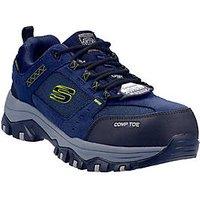 Skechers Greetah Size 7 Navy/Black Waterproof Safety Trainers (373JX)