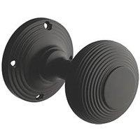 Designer Levers Beehive Door Knob Pair Matt Black 60mm (373KK)