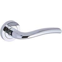 Smith & Locke Corfe Fire Rated Lever on Rose Door Handles Pair Polished Chrome (374HY)