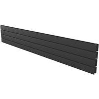 Ximax Oceanus Duplex 295mm x 1800mm 3314BTU Black Horizontal Designer Radiator (374YE)