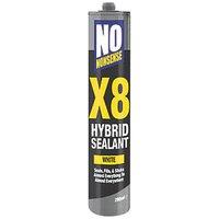 No Nonsense X8 Hybrid Sealant & Adhesive White 290ml (375FR)
