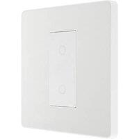 British General Evolve 1-Gang 2-Way LED Single Master Trailing Edge Touch Dimmer Switch Pearlescent White with White Inserts (375PY)