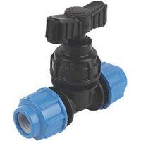 FloPlast MDPE Plastic Stop Cock 20mm x 20mm (37602)