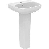 Ideal Standard i.life A Washbasin & Pedestal 1 Tap Hole 500mm (376HM)