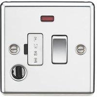 Knightsbridge 13A Switched Fused Spur & Flex Outlet with LED Polished Chrome (376TY)