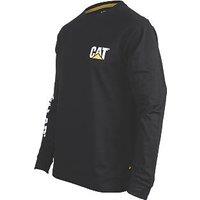 CAT Trademark Banner Long Sleeve T-Shirt Black Large 42-44" Chest (376VF)
