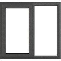 Crystal Left-Hand Opening Clear Double-Glazed Casement Anthracite on White uPVC Window 1190mm x 965mm (377JP)
