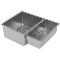 Carysil SR1023LH 1.5 Bowl Stainless Steel Kitchen Sink 590mm x 440mm (378RE)