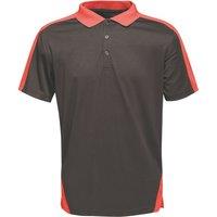 Regatta Contrast Coolweave Polo Shirt Black/Classic Red Medium 42.5" Chest (379JW)