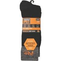 Timberland Pro TP Midweight Work Socks Black 7.5 -10.5 2 Pairs (379XA)
