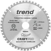 Trend CSB/CC21048 Wood Crosscut Saw Blade 210mm x 30mm 48T (379XG)