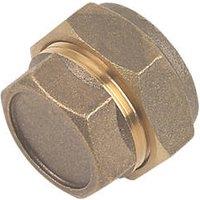 Flomasta Brass Compression Stop Ends 22mm 2 Pack (38046)