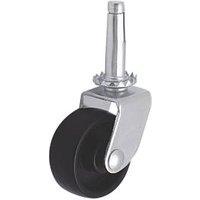 Essentials Swivel Castor Stem 40mm Black (380KK)