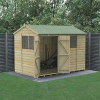 Forest Beckwood 9' 6" x 6' (Nominal) Reverse Apex Shiplap Timber Shed (380PW)