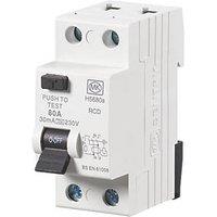 MK Sentry 80A 30mA 2-Pole A Curve RCCB (380VF)