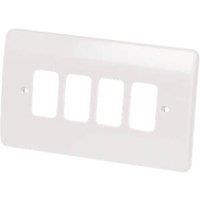 MK Grid Plus 4-Module Grid Faceplate White (38151)