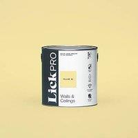 LickPro Max+ 2.5Ltr Yellow 01 Matt Emulsion Paint (381JY)