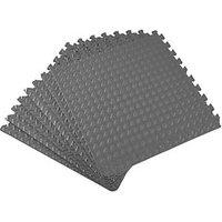 Essentials Interlocking Floor Tiles Grey 10mm 8 Pack (381PH)