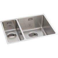 Abode Matrix 1.5 Bowl Stainless Steel Undermount & Inset Kitchen Sink RH 580mm x 440mm (381RK)