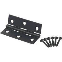 Smith & Locke Antique Black Steel Butt Hinges 75mm x 52mm 2 Pack (3822J)