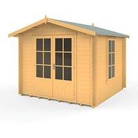 Shire Barnsdale 9' x 9' (Nominal) Apex Timber Log Cabin (382TJ)